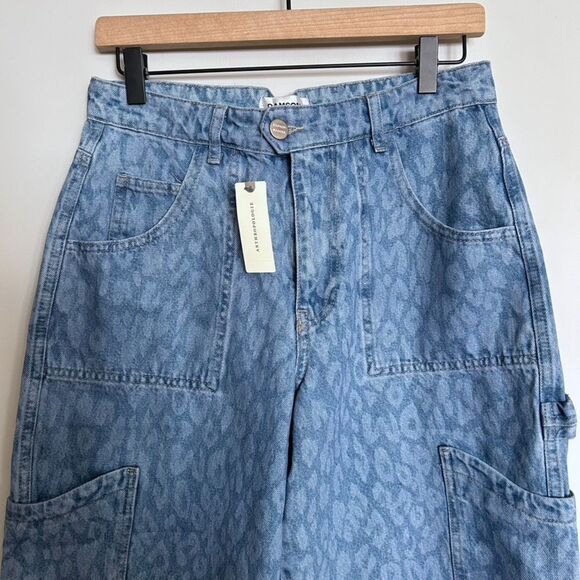 Damson Madder Drew Leopard Cargo Jeans US 6 / UK 10 - Picture 7 of 15